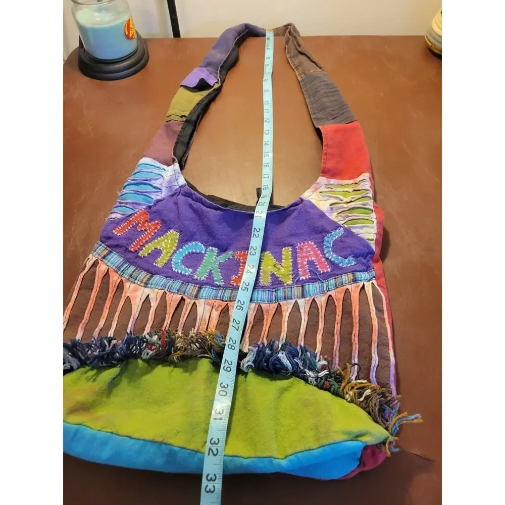 Mackinac Multicolor Hippie Boho Slouch‎ Hobo Sling Nepal Cross Body Shoulder Bag